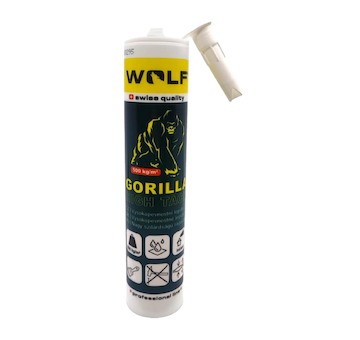 WOLF Lepidlo vysokopevnostní MS polymerové GORILLA | bílý, 290 ml (po expiraci)