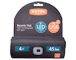 Čepice s čelovkou 45lm, nabíjecí, USB, černá, univerzální velikost