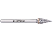 fréza karbidová, konická-jehlan, ⌀6x13mm, ⌀stopky 3mm, sek střední (double-cut)