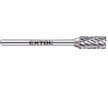 fréza karbidová, válcová s čelním ozubením, ⌀6x13mm, ⌀stopky 3mm, sek střední (double-cut)