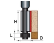 fréza ořezávací do dřeva, D12,7xH25, stopka 8mm