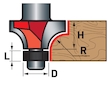 fréza zaoblovací (vydutá) do dřeva, R6,3xD25,6xH11, stopka 8mm