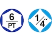 Hlavice nástrčné 1/4