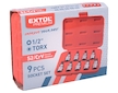 Hlavice zástrčné TORX, sada 9ks, 1/2
