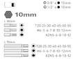 hroty IMBUS-TORX-XZN, sada 40ks, pro ráčny 3/8