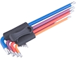 L-klíče TORX prodloužené barevné, sada 9ks, s kuličkou, T10-50, S2