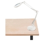 Lampa stolní s lupou, USB napájení, bílá, 2400lm, 3 barvy světla, 5x zvětšení