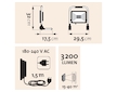 reflektor LED, 3200lm, se stojanem