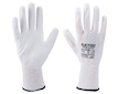 rukavice z polyesteru polomáčené v PU, bílé, velikost 9