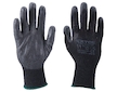 rukavice z polyesteru polomáčené v PU, černé, velikost 8