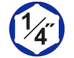 Sada magnetických úderových nádstavců 3ks, CrV