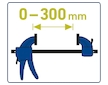 Svěrka rychloupínací, 300mm, 165-450mm