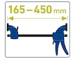 Svěrka rychloupínací, 300mm, 165-450mm