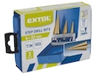 vrtáky stupňovité, sada 3ks, ∅4-12/1mm, ∅4-20/2mm, ∅4-32/2mm