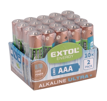 baterie alkalické, 20ks, 1,5V AA (LR6)