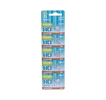 baterie alkalické, 5ks, 1,5V (LR41)