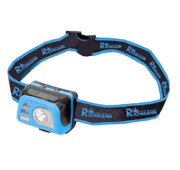 Čelovka RICHMAMN dobíjecí USB LED 5W+2SMD+2Led červené