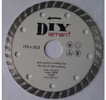 DIYT125 - Diamantový řezný kotouč DIY - TURBO