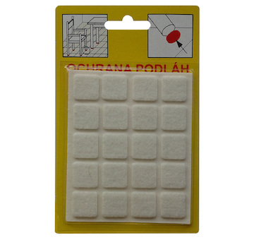 Filcová ochrana 16x16x3 bílá