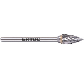 fréza karbidová, ostrý oblouk, ⌀6x13mm, ⌀stopky 3mm, sek střední (double-cut)