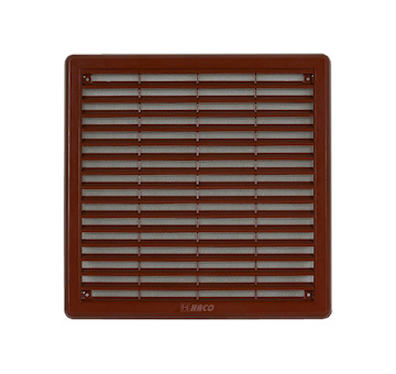 HACO Mřížka větrací hnědá se síťovinou - krytka | 100x100 mm