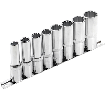 hlavice nástrčné prodloužené, MULTI-LOCK, sada 8ks, 1/2