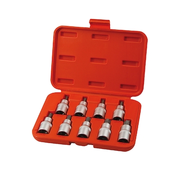 Hlavice zástrčné TORX, sada 9ks, 1/2