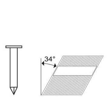 Hřebíky Typ RN Ø 3,33 × 70 mm (2 500 ks)