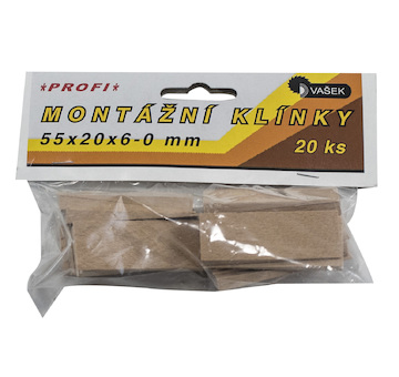 Klínky podlahové 55x20x6-0 balení 20ks