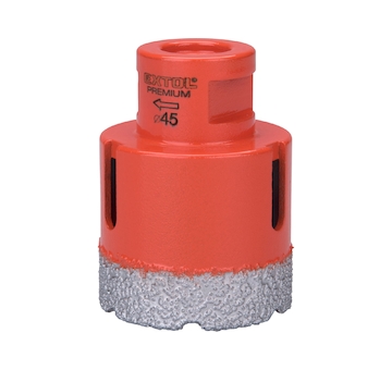 Korunka vykružovací diamantová, O 45mm, závit M14