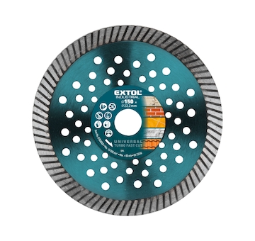 kotouč diamantový řezný, turbo Fast Cut, suché i mokré řezání, 150x22,2x2,5mm