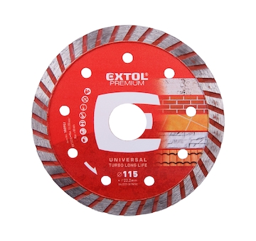 kotouč diamantový řezný, turbo Long Life - suché i mokré řezání, 115x22,2x2,5mm