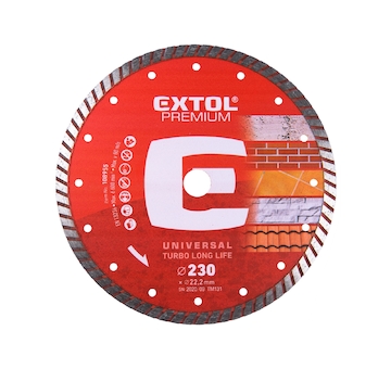 kotouč diamantový řezný TURBO PLUS - suché i mokré řezání, 230x22,2mm
