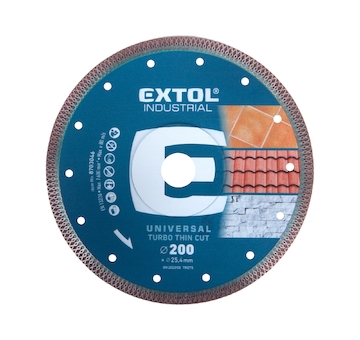 Kotouč diamantový řezný, turbo Thin Cut, suché i mokré řezání, O 200x25,4x2mm