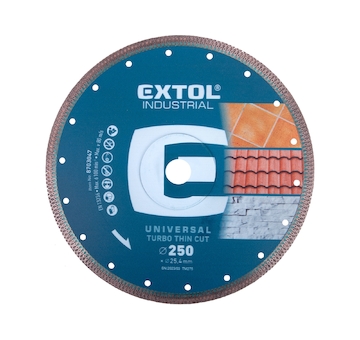 Kotouč diamantový řezný, turbo Thin Cut, suché i mokré řezání, O 250x25,4x2mm