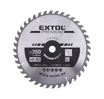 kotouč pilový s SK plátky, 350x2,5x30mm, 40T