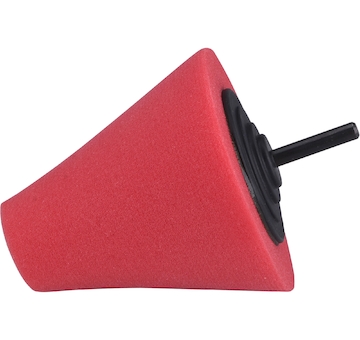 kužel leštící pěnový, T10, červený, ∅80mm, stopka 6mm