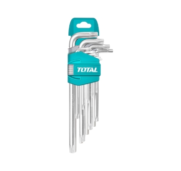 L-klíče TORX prodloužené, sada 9ks, 10-50mm, CrV