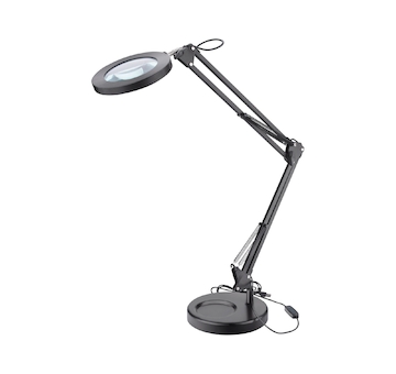 Lampa stolní s lupou, USB napájení, 1300lm, 3 barvy světla, 5x zvětšení