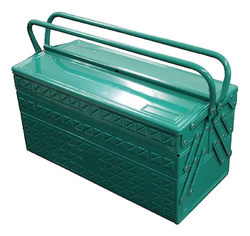Montážní basa na nářadí kovová 465x215x235mm 5 přihrádek