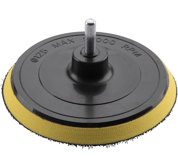 nosič brusných výseků, do vrtačky - suchý zip, ∅125mm, stopka 8mm
