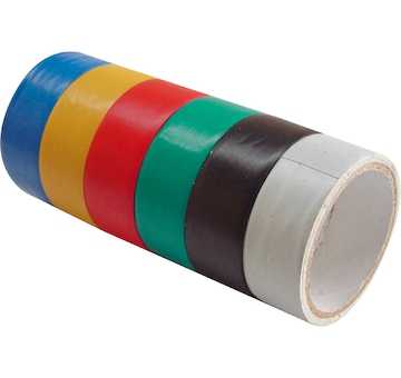 pásky izolační PVC, sada 6ks, 19mm x 18m , (3m x 6ks)