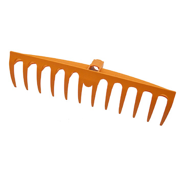 PET hrábě plastové 12T 410mm