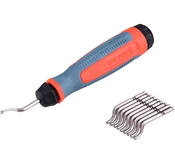 POŠK. OBAL odhrotovač univerzální, dřík 3,2mm +10ks náhradních čepelí, HSS M35 (5% Co)