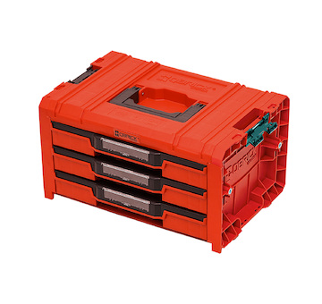 QBRICK Box s organizérem QBRICK PRO Drawer 3 Toolbox 2.0 Expert RED Ultra HD Custom | 450x310x244 mm