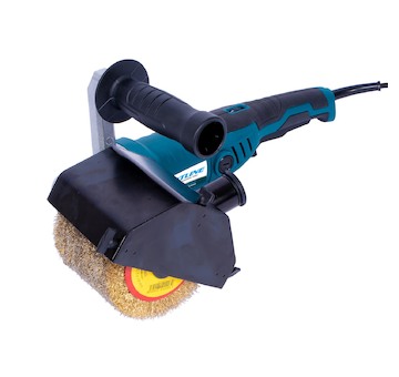 Satinační válcová bruska 1300W + ocelový kartáč válec 120x100x0,3mm