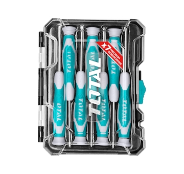 Šroubováky, sada 7ks precision, industrial, 3x(-), 2xPH, 2xT, CrV