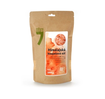 sůl himálajská nahrubo drcená, vhodná i do koupele, 1000g granule