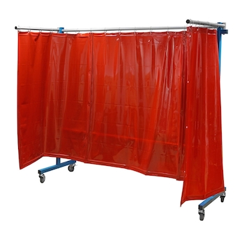 TransFlex ochranná zástěna, červená 3700 × 1950 mm