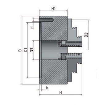 Univerzální sklíčidlo 3-čelisťové s centrickým upínáním Ø 100 mm